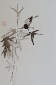 5. Perched on Bamboo: 18"x12"